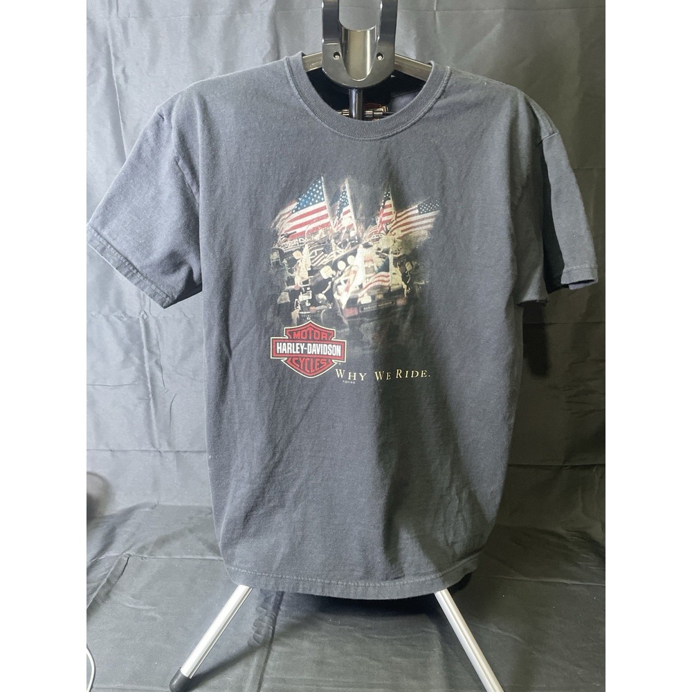 Harley-Davidson "Why We Ride" American Flag T-Shirt